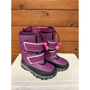 Lands End Kids Snow Flurry Snowboots purple/Black Sz 11 Toddler NWOT